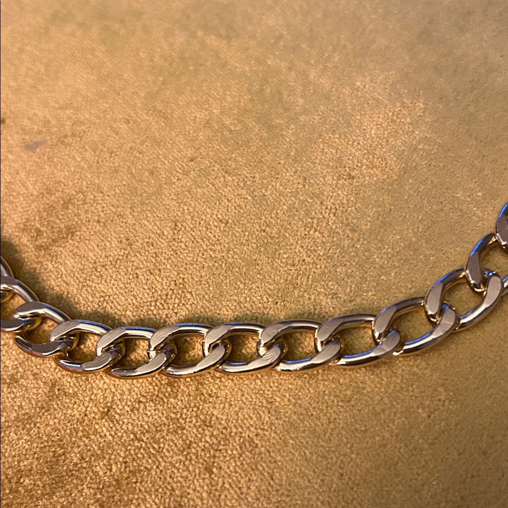 Silver Flat Chain Choker NWOT - Picture 7 of 7